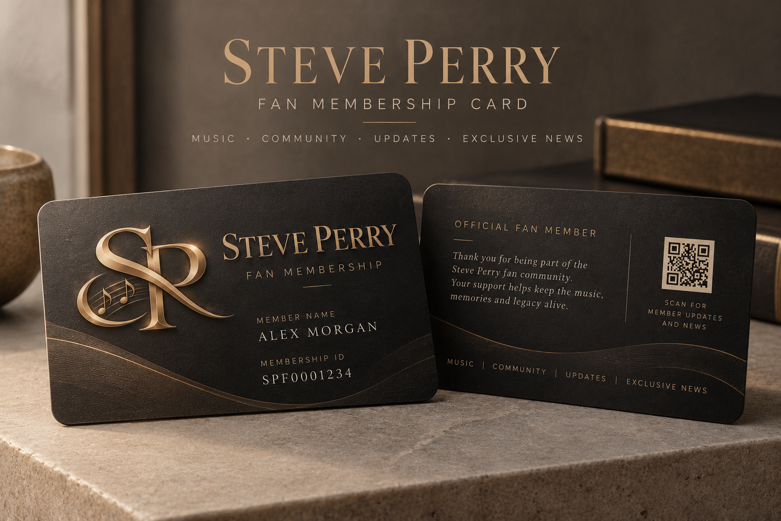 Steve Perry fan membership promotional design